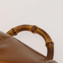 GUCCI Bamboo Backpack Enamel Outlet Brown Gold 003 8030 Auth bs28446-8