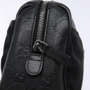 GUCCI GG Canvas Guccissima Clutch Bag Leather Black Silver 162792 Auth bs28448-8