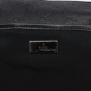 GUCCI GG Canvas Guccissima Clutch Bag Leather Black Silver 162792 Auth bs28448-9