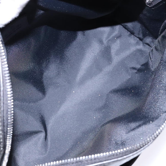 GUCCI GG Canvas Guccissima Clutch Bag Leather Black Silver 162792 Auth bs28448