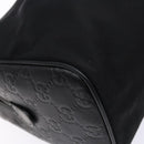 GUCCI GG Canvas Guccissima Clutch Bag Leather Black Silver 162792 Auth bs28448-14