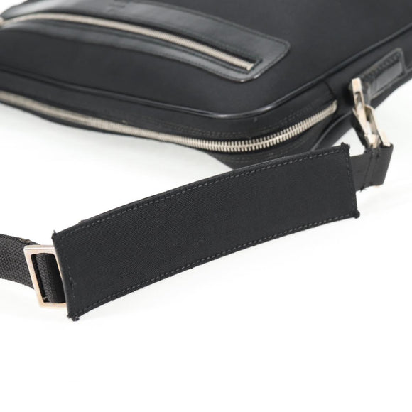 GUCCI Schoudertas Nylon Zwart Zilver 73955 Auth bs28449