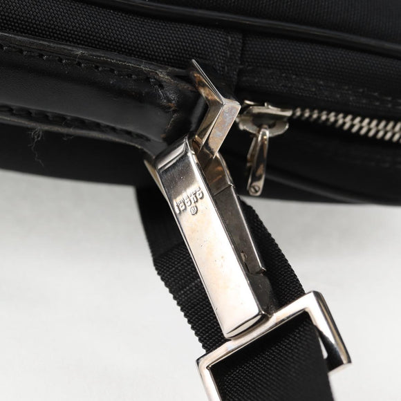 GUCCI Schoudertas Nylon Zwart Zilver 73955 Auth bs28449