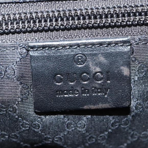GUCCI Schoudertas Nylon Zwart Zilver 73955 Auth bs28449