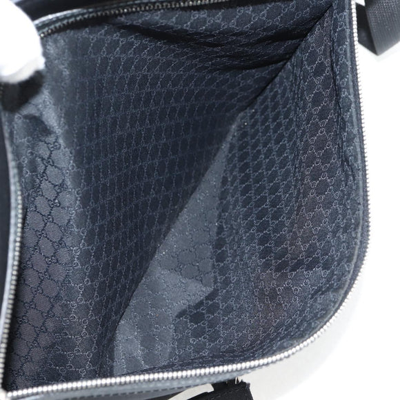 GUCCI Shoulder Bag Nylon Black Silver 73955 Auth bs28449