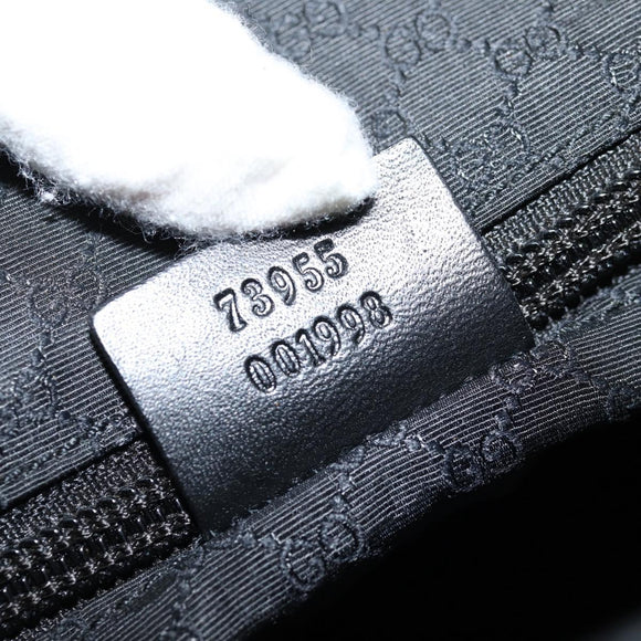 GUCCI Shoulder Bag Nylon Black Silver 73955 Auth bs28449