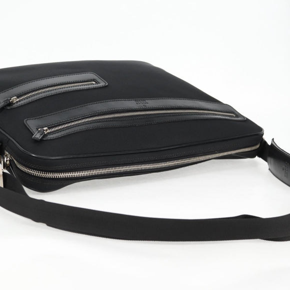 GUCCI Schoudertas Nylon Zwart Zilver 73955 Auth bs28449