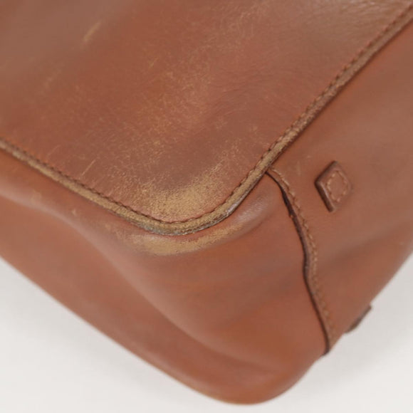 GUCCI Tote Bag Leather Beige 94898 Auth bs28450