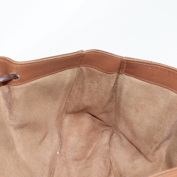 GUCCI Tote Bag Leather Beige 94898 Auth bs28450