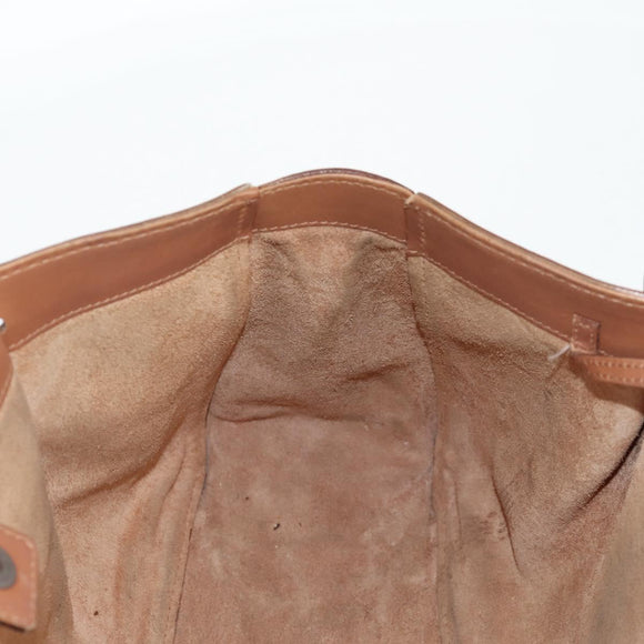 GUCCI Tote Bag Leather Beige 94898 Auth bs28450