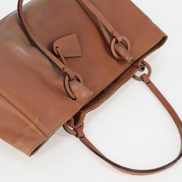 GUCCI Tote Bag Leather Beige 94898 Auth bs28450