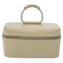 GUCCI Vanity Pouch Leather White Silver 039 1705 0710 Auth bs28454-13