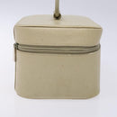 GUCCI Vanity Pouch Leather White Silver 039 1705 0710 Auth bs28454-3