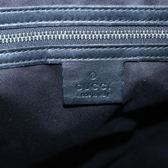 GUCCI GG Canvas Shoulder Bag Black Silver 109141 Auth bs28455