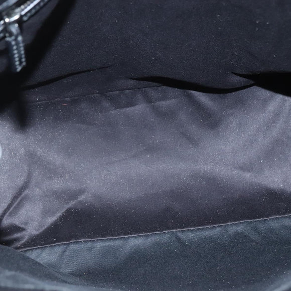 GUCCI GG Canvas Shoulder Bag Black Silver 109141 Auth bs28455