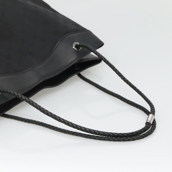 GUCCI GG Canvas Shoulder Bag Black Silver 109141 Auth bs28455