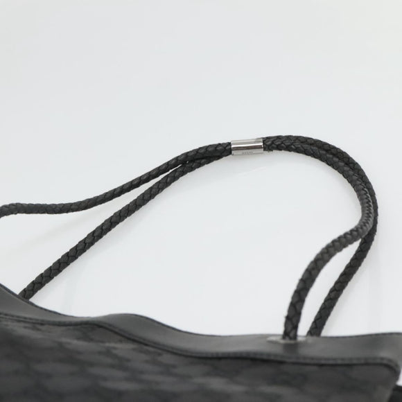 GUCCI GG Canvas Shoulder Bag Black Silver 109141 Auth bs28455