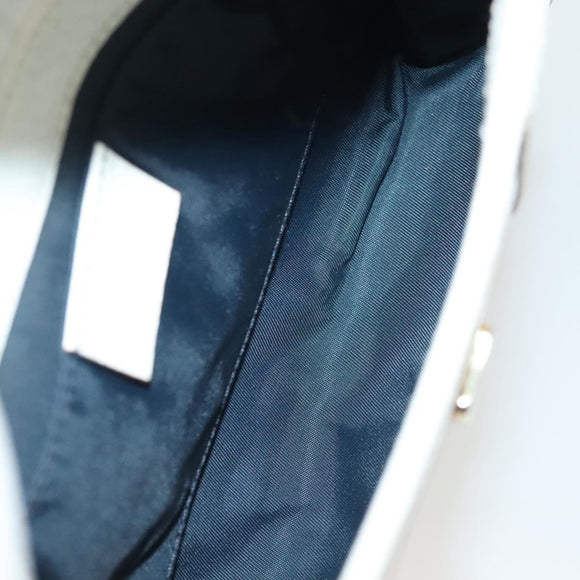 GUCCI GG Supreme Sherry Line Waist bag PVC White Gold 1669 Auth bs28457