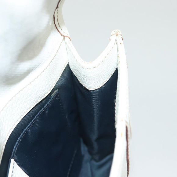 GUCCI GG Supreme Sherry Line Waist bag PVC White Gold 1669 Auth bs28457