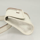 GUCCI GG Supreme Sherry Line Waist bag PVC White Gold 1669 Auth bs28457-4