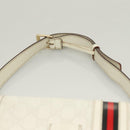 GUCCI GG Supreme Sherry Line Waist bag PVC White Gold 1669 Auth bs28457-8