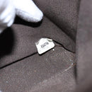 CHANEL Hand Bag Nylon Brown Silver CC Auth bs28458-12