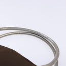 CHANEL Hand Bag Nylon Brown Silver CC Auth bs28458-14