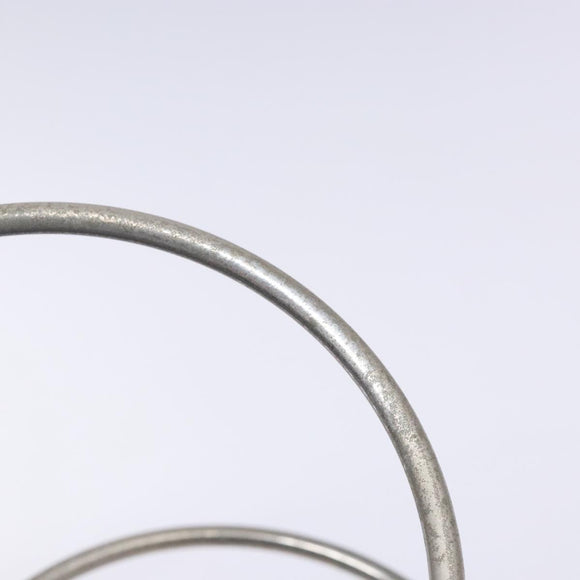 CHANEL Hand Bag Nylon Brown Silver CC Auth bs28458