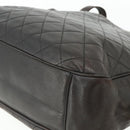 CHANEL Matelasse Tote Bag Leather Brown Gold CC Auth bs28459-15