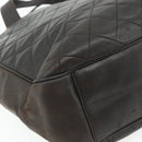 CHANEL Matelasse Tote Bag Leather Brown Gold CC Auth bs28459-16