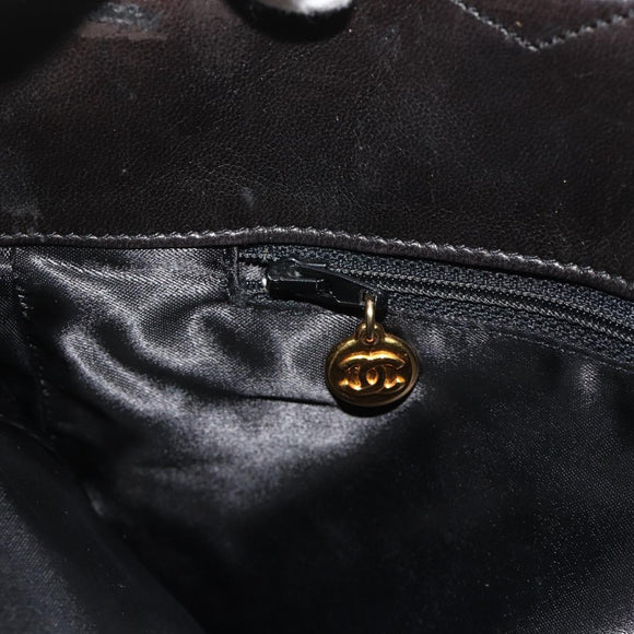 CHANEL Matelasse Tote Bag Leather Brown Gold CC Auth bs28459