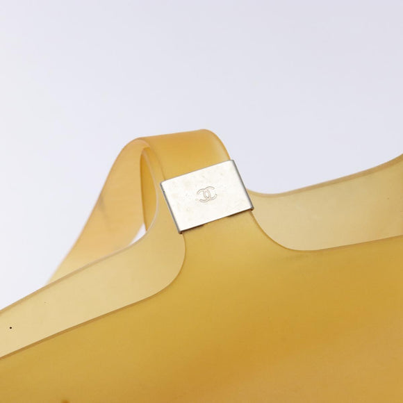 CHANEL Tote Bag Rubber Brown CC Auth bs28460