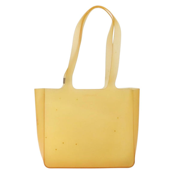 CHANEL Tote Bag Rubber Brown CC Auth bs28460