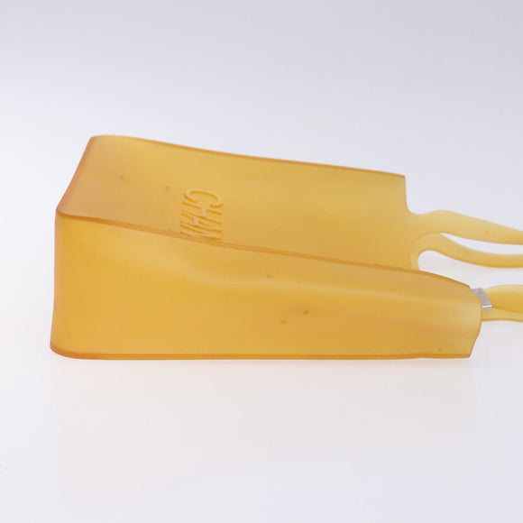 CHANEL Tote Bag Rubber Brown CC Auth bs28460