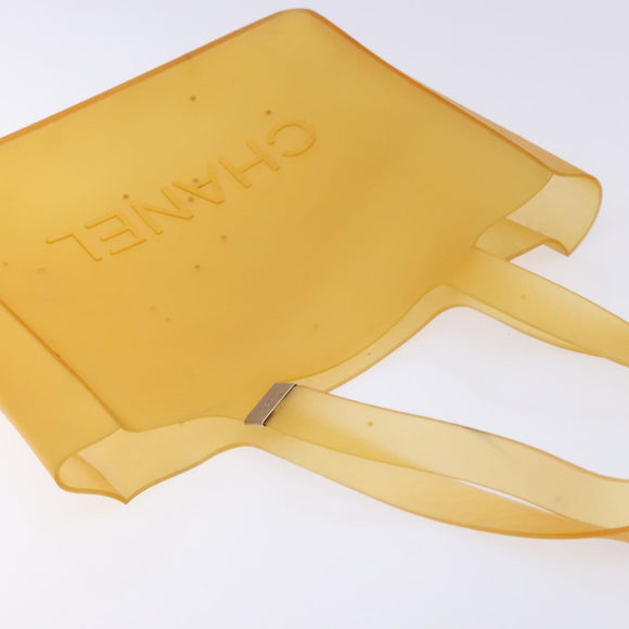 CHANEL Tote Bag Rubber Brown CC Auth bs28460