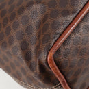 CELINE Macadam Canvas Shoulder Bag PVC Leather Brown Gold Auth bs28465-17