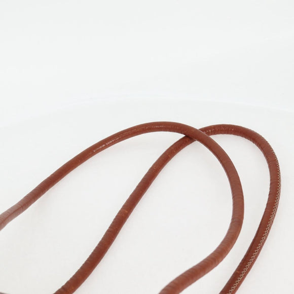 CELINE Macadam Canvas Shoulder Bag PVC Leather Brown Gold Auth bs28465