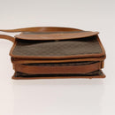 CELINE Macadam Canvas Shoulder Bag PVC Leather Brown Gold Auth bs28466-5