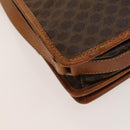 CELINE Macadam Canvas Shoulder Bag PVC Leather Brown Gold Auth bs28466-19