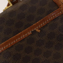 CELINE Macadam Canvas Shoulder Bag PVC Leather Brown Gold Auth bs28466-10