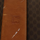 CELINE Macadam Canvas Shoulder Bag PVC Leather Brown Gold Auth bs28466-20