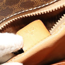 CELINE Macadam Canvas Shoulder Bag PVC Leather Brown Gold Auth bs28466-12