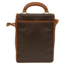 CELINE Macadam Canvas Shoulder Bag PVC Leather Brown Gold Auth bs28466-2