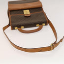 CELINE Macadam Canvas Shoulder Bag PVC Leather Brown Gold Auth bs28466-7