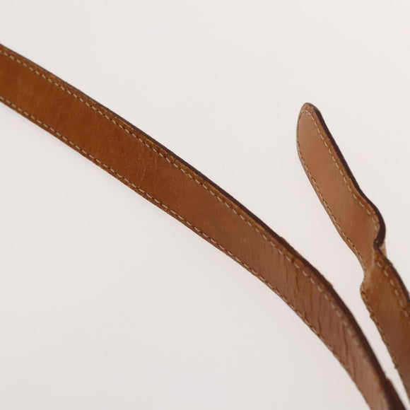 CELINE Macadam Canvas Shoulder Bag PVC Leather Brown Gold Auth bs28466