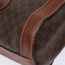 CELINE Macadam Canvas Shoulder Bag PVC Leather Brown Gold Auth bs28467-17
