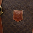 CELINE Macadam Canvas Shoulder Bag PVC Leather Brown Gold Auth bs28467-18