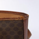 CELINE Macadam Canvas Shoulder Bag PVC Leather Brown Gold Auth bs28467-10