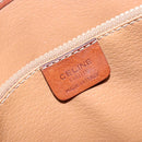 CELINE Macadam Canvas Shoulder Bag PVC Leather Brown Gold Auth bs28467-20