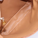 CELINE Macadam Canvas Shoulder Bag PVC Leather Brown Gold Auth bs28467-11